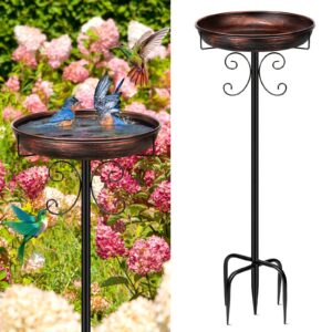 Yepper 35In Metal Bird Bath for Garden