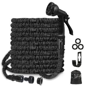 BABADU Expandable Garden Hose Pipe - 100Ft Flexible Expanding Hose with 8 Modes Spray Gun