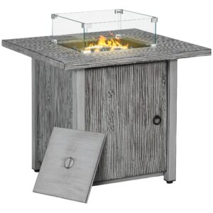 Outsunny Propane Gas Fire Pit Table for Garden