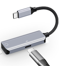 Type C to double type c headphone adapter