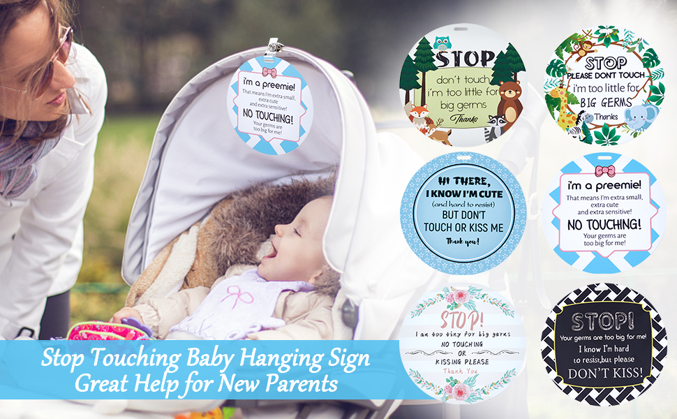 婴儿车吊牌(no touching baby sign)