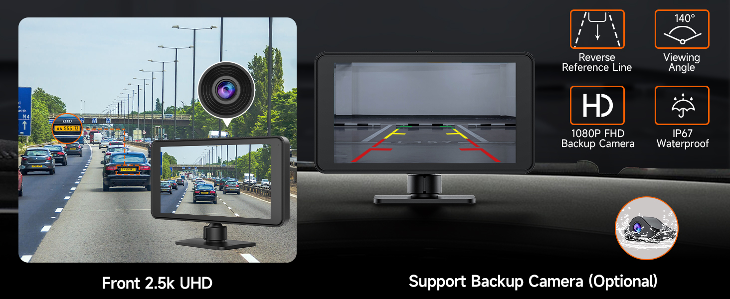 portable carplay, apple carplay, carplay with dash cam, portable apple carplay, car play, car screen