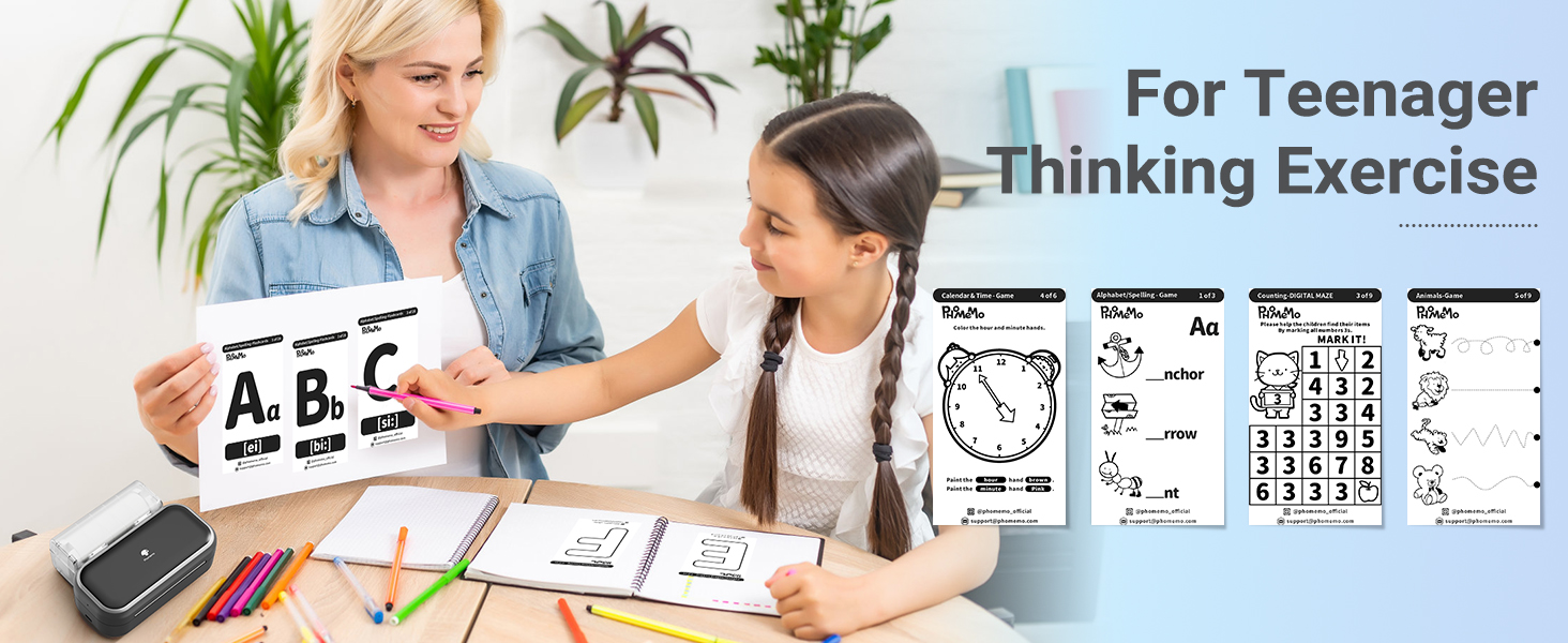 teenager thinking exercise inkless mini printer for android mini thermal printer