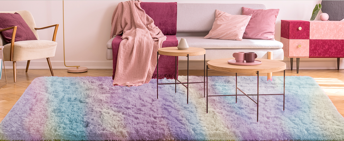 SHAGGY RUG RAINBOW