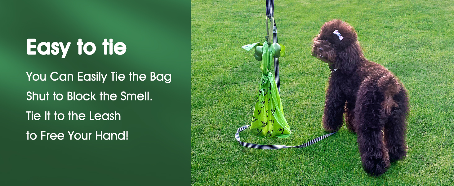 poop bags with tie handle