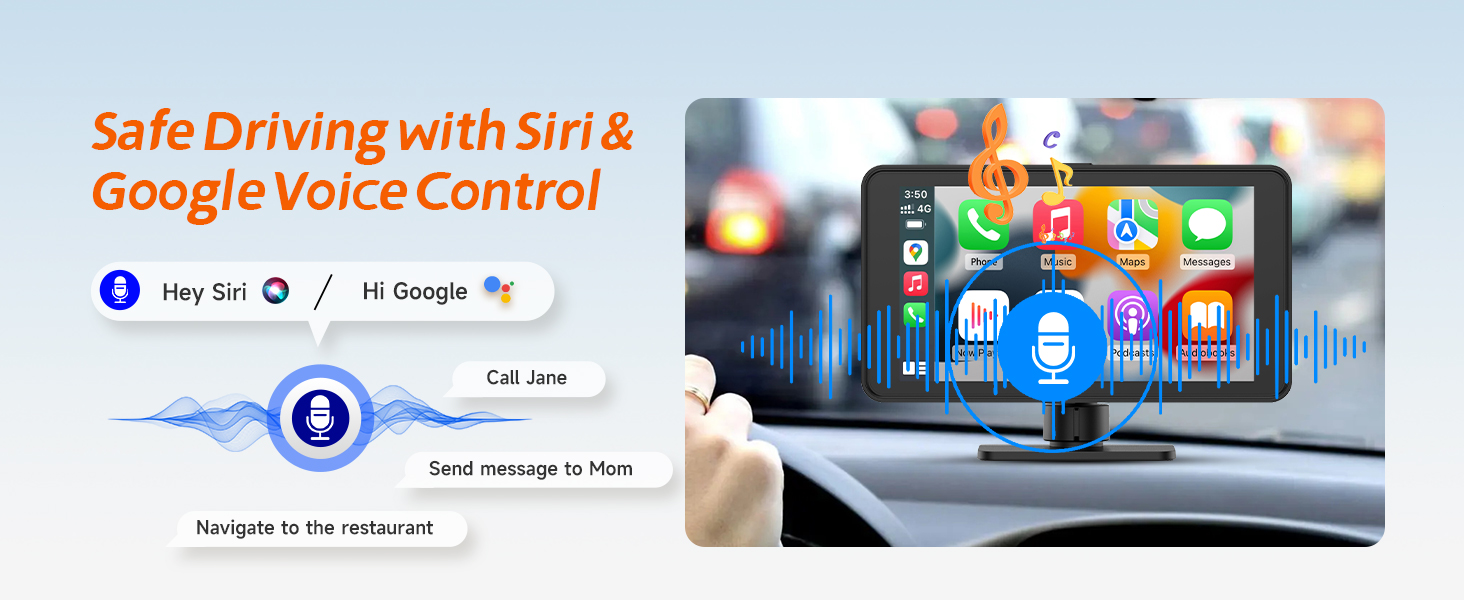 apple carplay, portable carplay, apple car play screen, carplay screen for car, portable car play