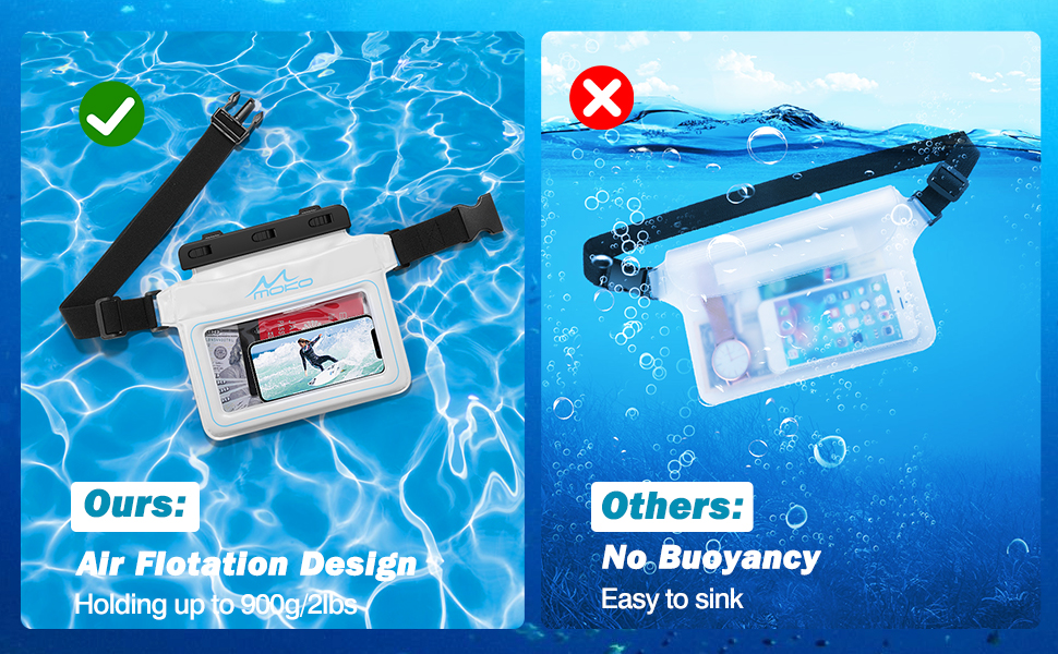 waterproof fanny pack phone pouch case floating floatable dry bag waist fanny pack crossbody bag 