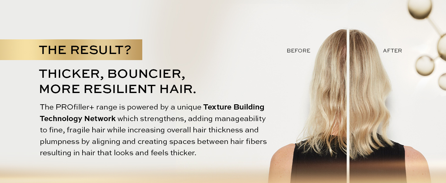 The result - thicker, bouncier and more resilient hair