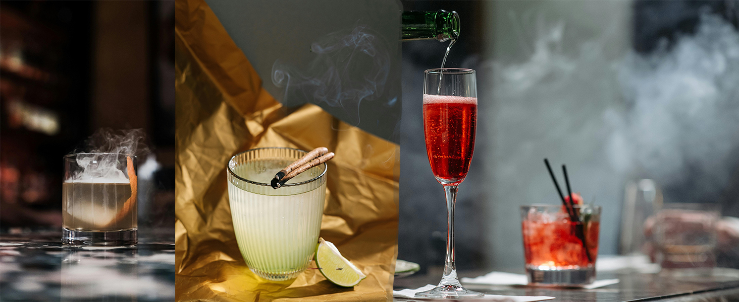 work with different cocktail smoke