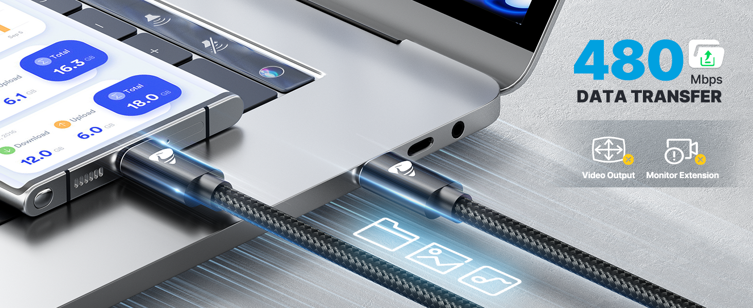 USB C to USB C Cable Fast Charging 2M 100W Type C to Type C Cable C to C Charger Lead