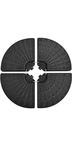 4pcs Fillable Round Parasol Base