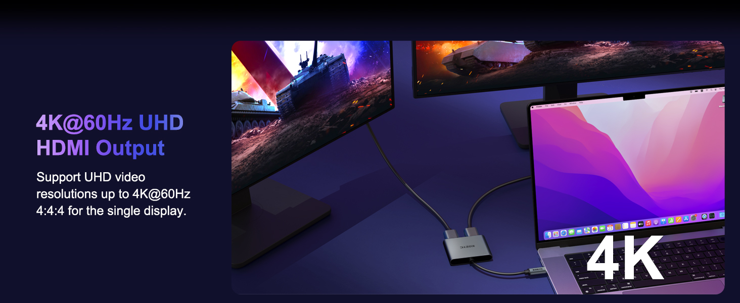 usb c to dual hdmi adapter