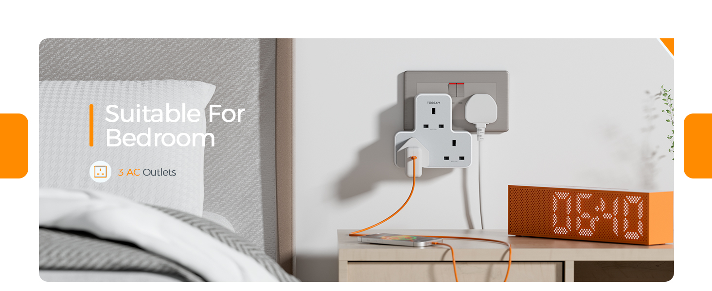 Multi Plug Adapter with 3 USB