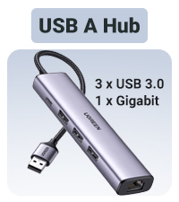 USB A Ethernet Adapter HUB
