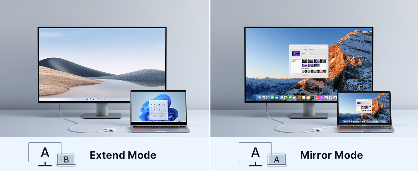 MIRROR MODE AND ECTEND MODE