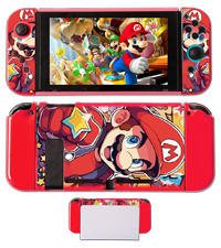PERFECTSIGHT Case Compatible with Switch,Dockable Cover TPU Protective Switch JoyCon Cover Case