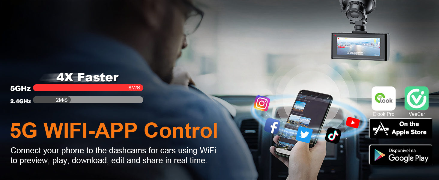 dash cam front and rear wireless dashcam front and rear camera