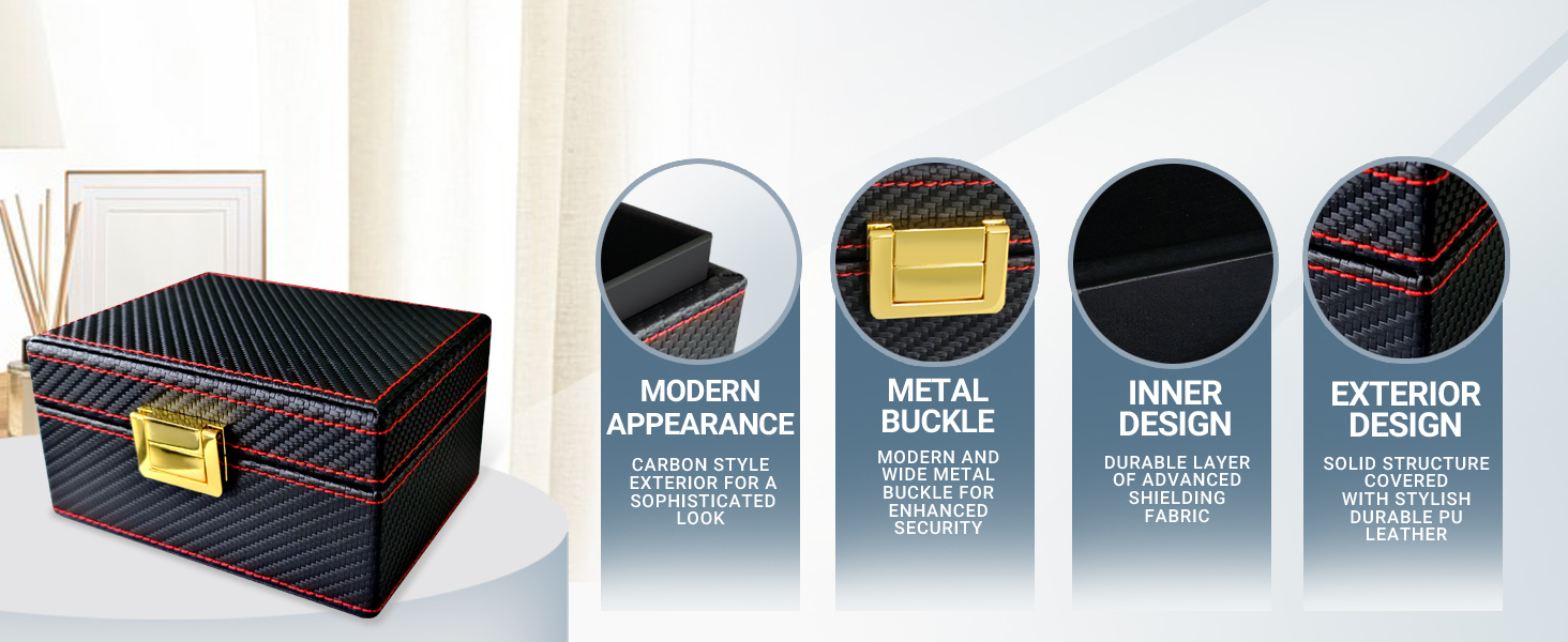 Premium build, stylish finish, long-lasting protection, Car key safety, signal isolation