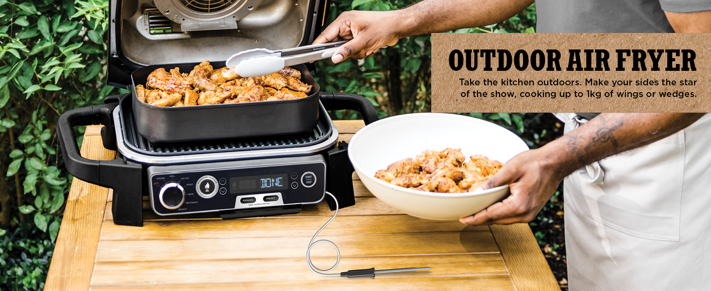 Ninja Woodfire Electric BBQ Grill & Smoker [OG751UKAMZ], 7-in-1 Outdoor Grill 