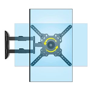 HILLPORT TV Wall Bracket 32-50 Inch 360° Rotate Tilting Swivel TV Mount for Wall for Vertical TV Screens and Large Monitor up to 19.8 kg