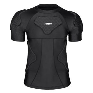DGYAO Shoulder Protector Padded Comprssion T Shirt