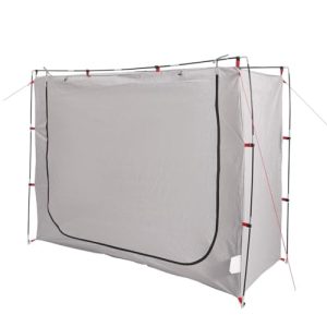 idaXL Grey Waterproof Storage Tent for Camping – Durable Polyester and PU Material – Easy Assembly with Fibreglass Poles – 200x79x150cm