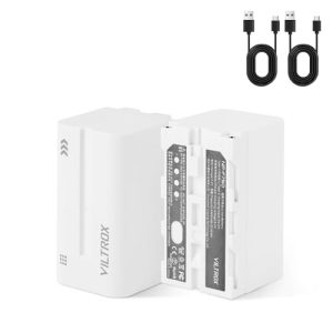 VILTROX NP-F750 Battery 2 Pack 4400mAh Replacement Battery for F550 F570 F770 F750 F970 F960 F950 F330