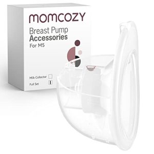 Momcozy Full Set Collector Cup Only Compatible with Momcozy M5 NOT for Others. Original M5 Breast Pump Replacement Accessories (160ml