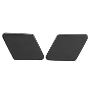 YINETTECH 1 Pair of Car Front Left and Right Auto Bumper Headlight Washer Nozzle Jet Cover Cap 61678031307 61678031308 Compatible with BMW 3 Series E90 2005-2009 Black