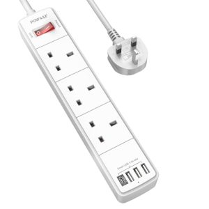 Extension Lead with 4 USB Slots (3.4A