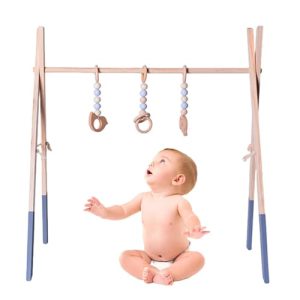 Gdiojnfg Wooden Baby Gym