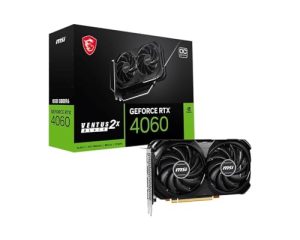 MSI GeForce RTX 4060 VENTUS 2X BLACK 8G OC Gaming Graphics Card - 8GB GDDR6X