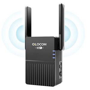QLOCOM 2024 Newest WiFi Extender Booster 300Mbps WiFi Range Extender 2.4GHz WiFi Booster for Home Up to 2200 Sq.ft