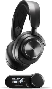 SteelSeries Arctis Nova Pro Wireless Multi-System Gaming Headset - Neodymium Magnetic Drivers - Active Noise Cancellation - Infinity Power System - ClearCast Gen 2 Mic - PS5