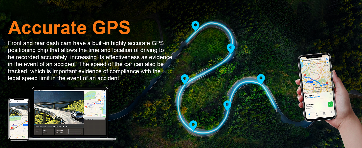 GPS car camera dash cam dash cam front