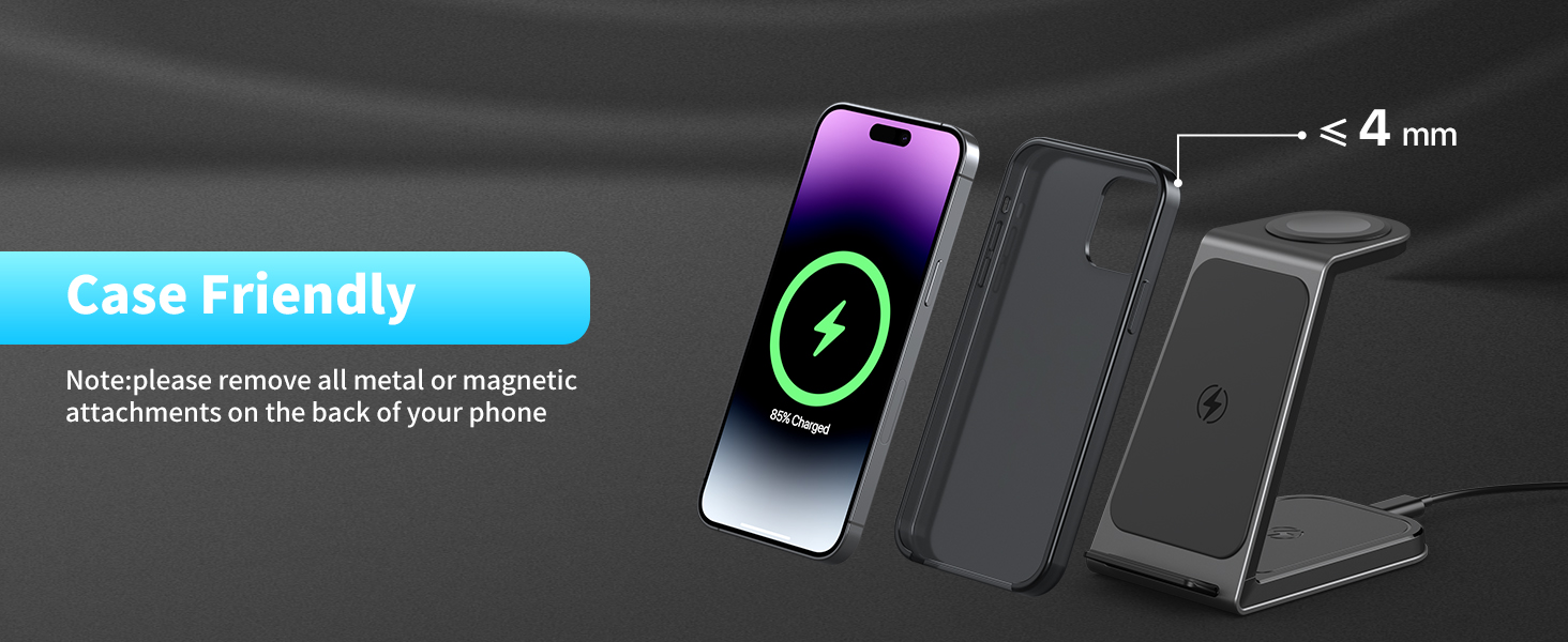 3 in 1 wireless charging station dock