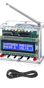 Soldering Project Kits FM Radio Kit DIY Electronic Kit with LED Lights Soldering Practice Kits