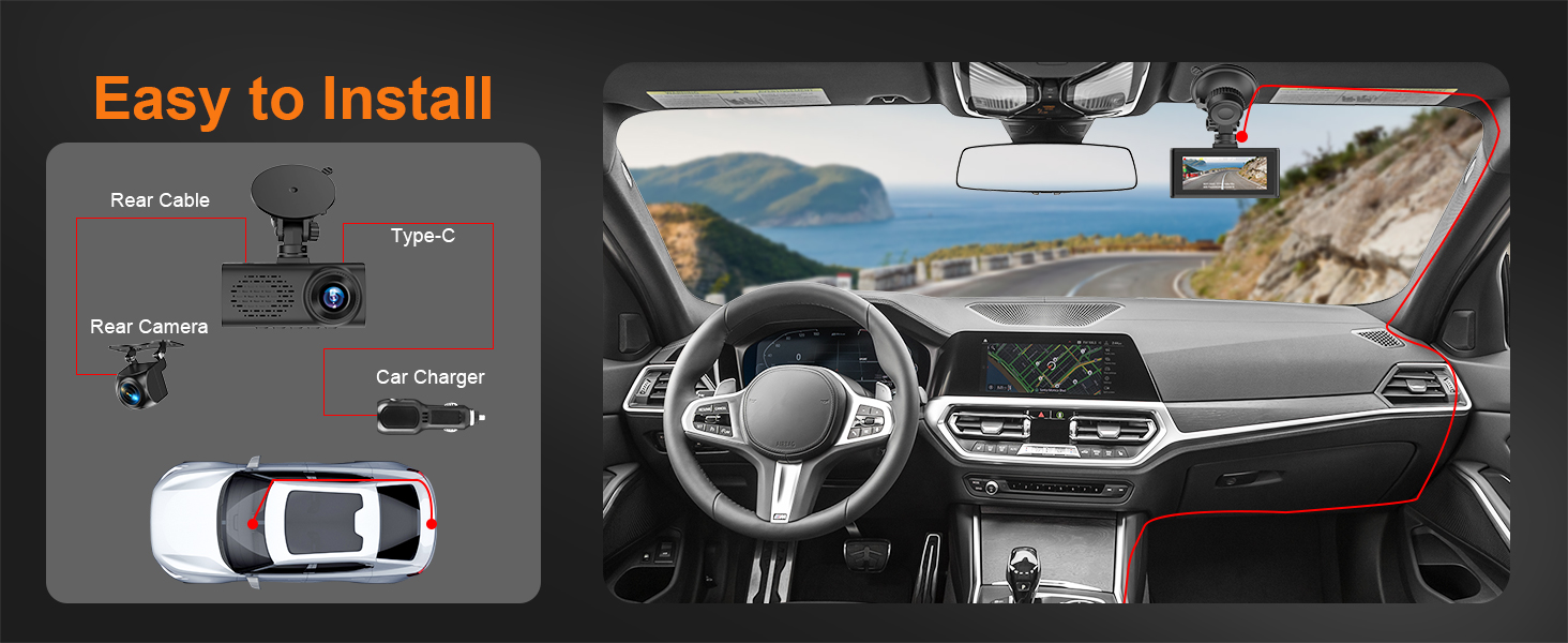 wireless dashcam dash cam with parking mode dash cam no cables