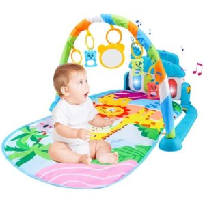 Sensory Gym Baby Play Mat | Baby Piano Gym with Music and Lights | Baby Play Mat 5 in 1 Baby Gym Playmat