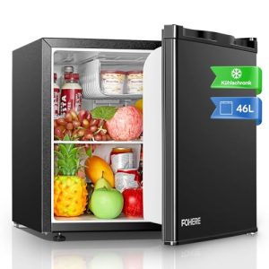 FOHERE Table Top Mini Fridge with Freezer 46L