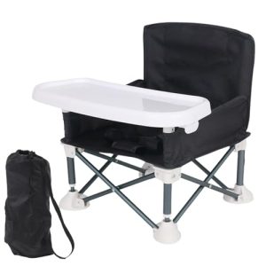Foldable Baby Feeding Chair | Baby Booster Seat with Removable Tray | Baby Beach Chair