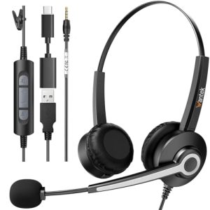 Wantek USB Headsets with Microphone