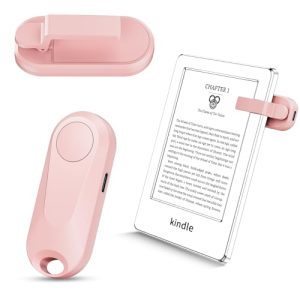 K2 RF Remote Control Page Turner for Kindle Paperwhite Accessories Ipad Reading Kobo Surface Comics/Novels iPhone Tablets Android Taking Photos Camera Video Recording Remote (Pink)