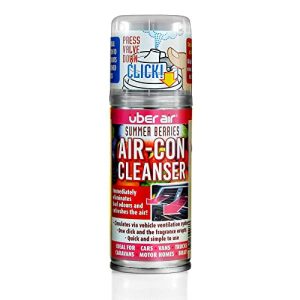 Über Air Air-Con Cleanser - Air Freshener & Odour Remover Car Smoke Bomb - Removes Pet & Smoke Odour (Summer Berries)