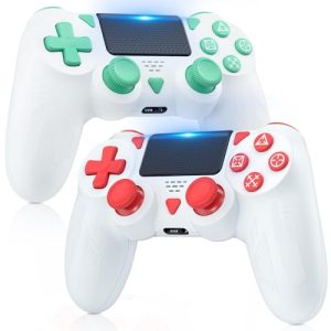 Bonacell 2pc Wireless controllers for ps4 Gamepad with LED 6-Axis Motion Sensor Turbo Touch Pad Joystick for P4/pro/slim/PC Windows