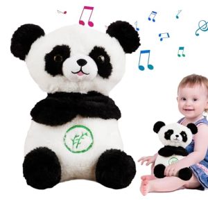 Vuggdt Anxietys Relief Panda | Soothing Panda Toy | Calming Panda Plush Toy | Breathing Panda Stuffed Animal | Cute Panda Plushies Interactive Toy With Breathing Motion & Lights