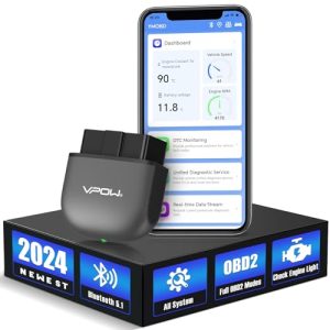 OBD2 Bluetooth 5.1 OBD Code Reader: Car Diagnostic Scanner Tool for iPhone iOS Android Windows - Car Fault Code Reader OBDII Diagnostic Tester with Full OBD2 Functions