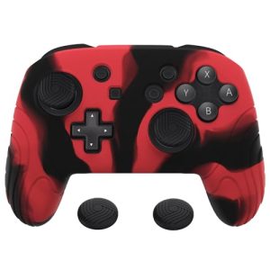 PlayVital Samurai Edition Ergonomic Silicone Skin Protective Case for Nintendo Switch Pro Controller