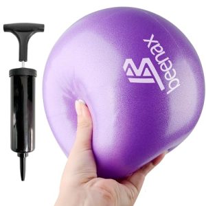 beenax 23cm Soft Pilates Ball with Pump - 9 Inch Exercise Ball