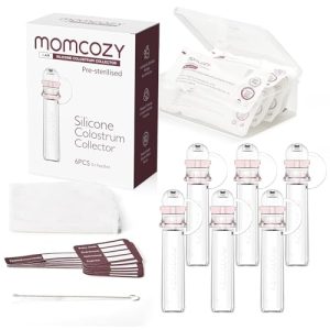 Momcozy Colostrum Collector Reusable Breast Milk Collector with Storage Case and Cotton Wipe